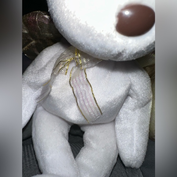 Ty Beanie Bear Halo 2 With Brown Nose Year 2000 Rare And Retired - Picture 6 of 10